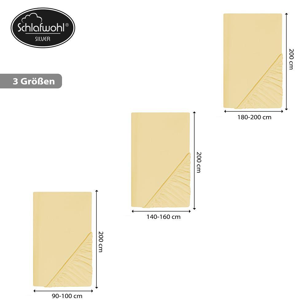 Spannleintuch für Boxspringbett aus Baumwolle Mais 4