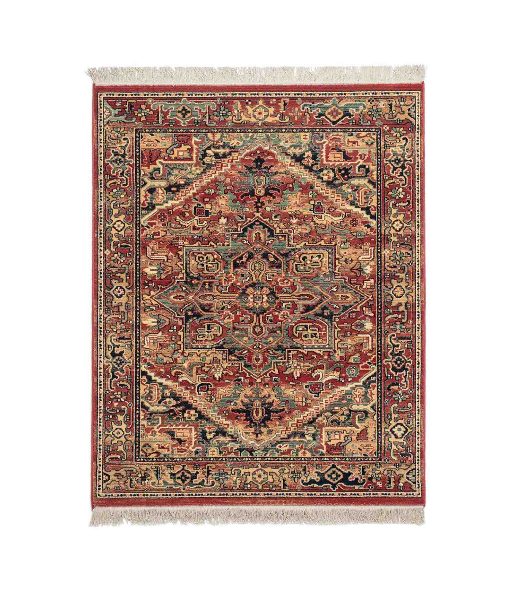 Wollteppich Schurwolle Rot 60 x 85 cm 0