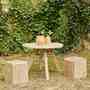 Runder Outdoor-Tisch Massivholz 1