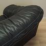 3-seater sofa leather black 1960s 10