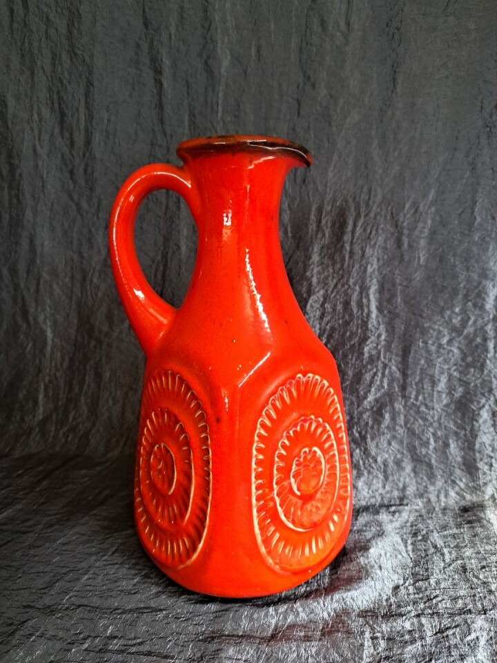 Vintage Bay Vase Keramik Orange 4