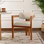 Mistral Armchair Wood Veneer Cream White 1