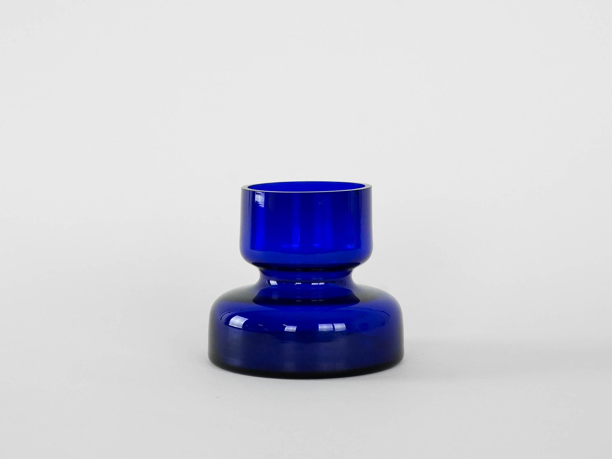 Kobaltvase Blau 1970er Jahre 2
