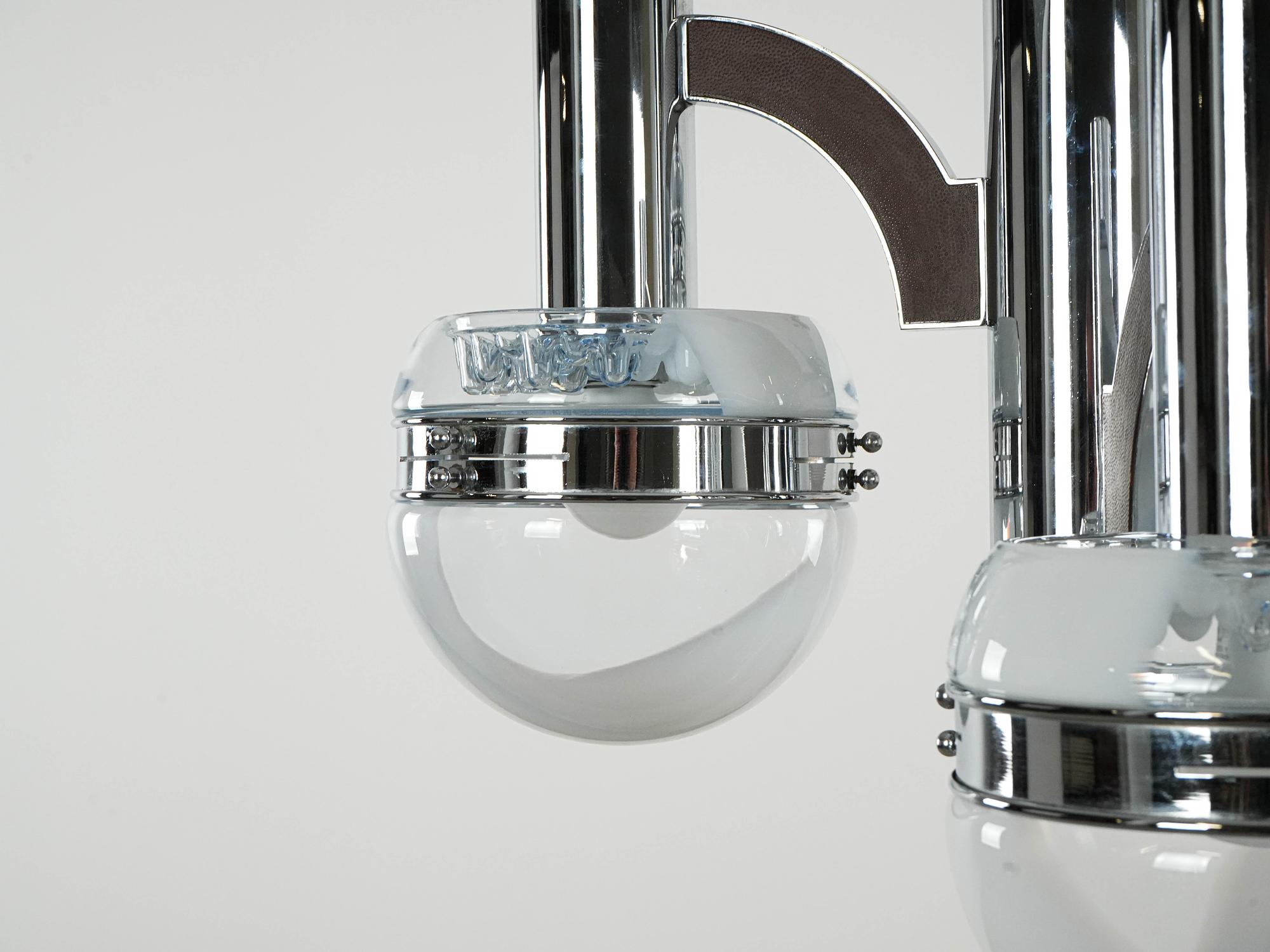 Space Age Chandelier Murano Glass 1970s 6