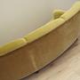 4-seater sofa velvet green 1960s 14
