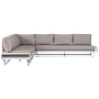 FLint Garten Ecksofa Aluminium Grau 3