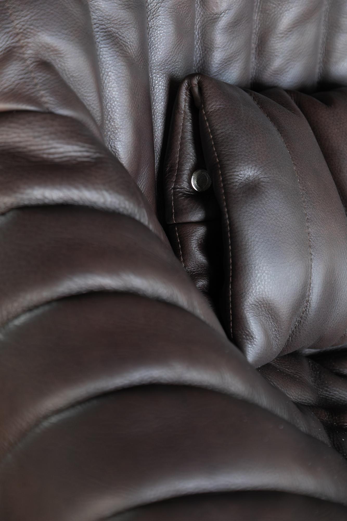 Sandra Sofa 3-Sitzer Glattleder Schokoladenbraun 2