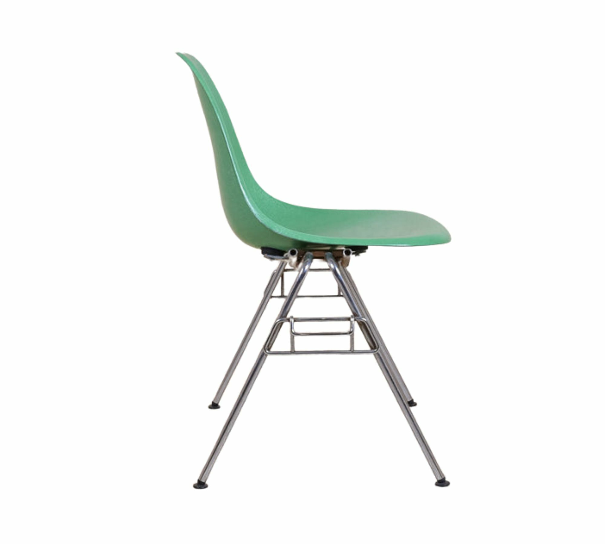Eames Fiberglass Side Chair by Herman Miller Cadmium Green 1