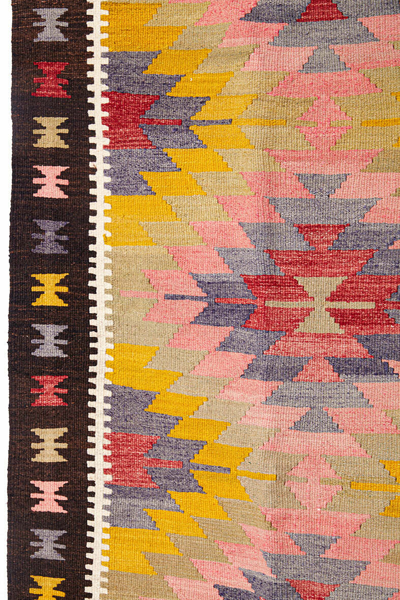 Vintage Anatolian Kilim Handgewebt Wolle 1960er Jahre 1