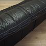 3-seater sofa leather black 1960s 7