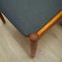 6x Vintage Chair Teak Wood Textile Brown 1970s 6