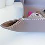Schale Leder Taupe 20x20 cm 1