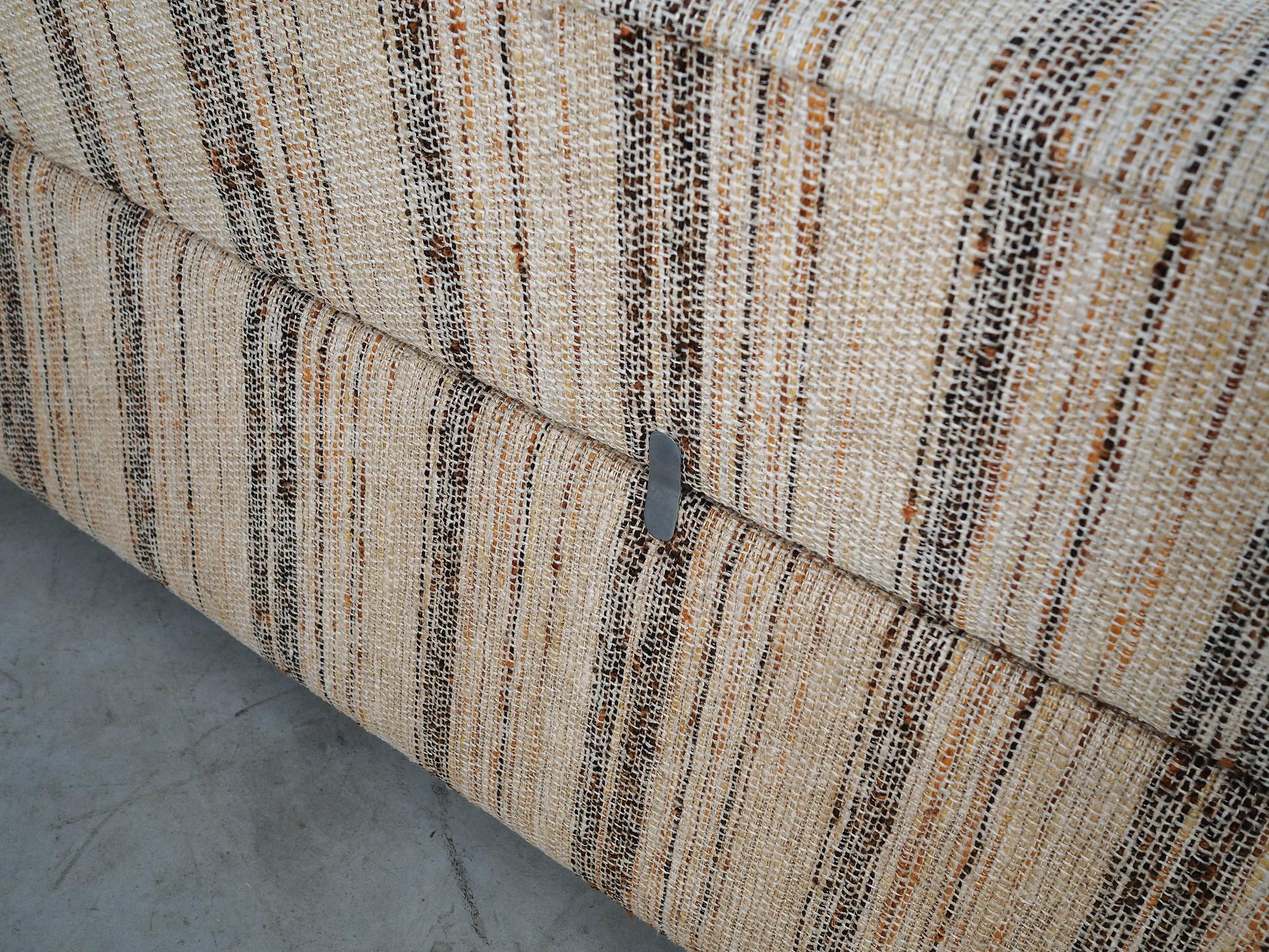 Saporiti Sofa 3-seater Fabric Beige Wood 1960s 8