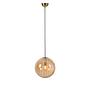 Pendelleuchte Fengari Eisen Farbglas Messing 1