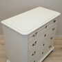 Vintage chest of drawers pine wood white 1950s 7