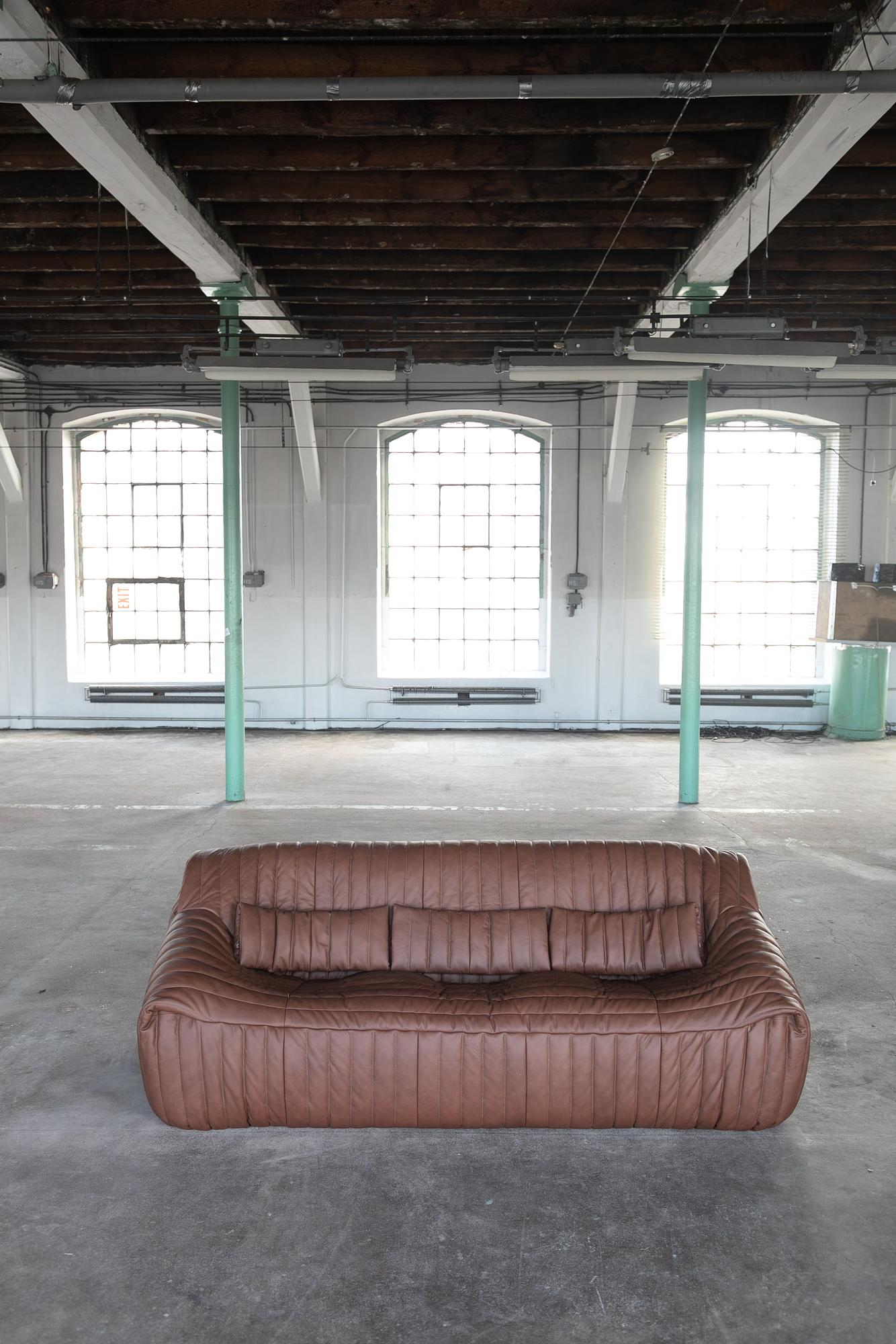 Sandra Sofa 3-Sitzer Glattleder Folk Brown 1