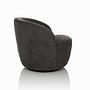 BRAMWICH Lounge-Sessel Drehbar Stoff Grau 8