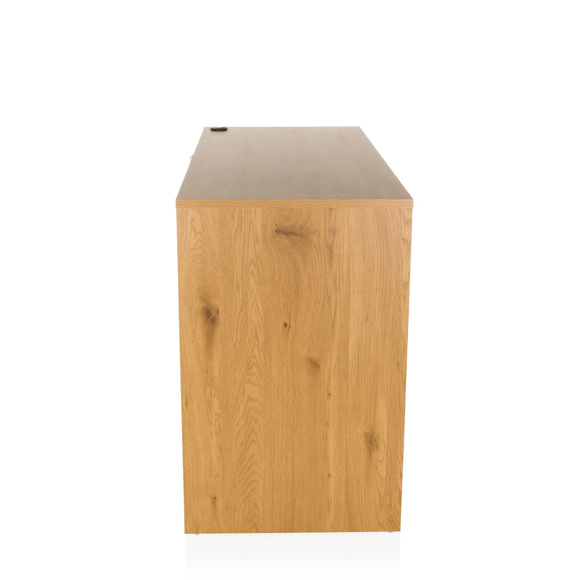 BERGA Scrivania con 2 cassetti Rovere Bianco 8