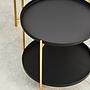 Trosa Beistelltisch Schwarz Gold 2