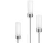 3x Windlicht Faro Edelstahl Matt Glas satiniert 1