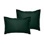 2x Pillowcase Ranforce Cotton Dark Green 0