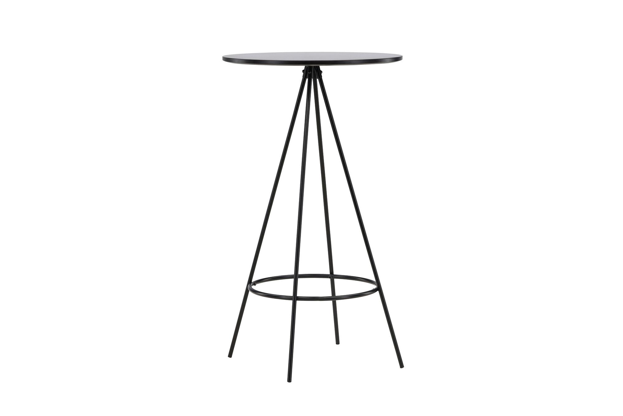 Bistro Bar table MDF Veneer Black Ø60cm 8