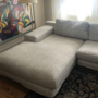 Sofa Chaise Longue Left Textile Steel Grey 5
