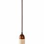Swis Pendant Light Travertine Walnut Wood Brown 1