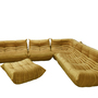 Togo Lounge Set 5-pc. Velvet Mustard Yellow 0