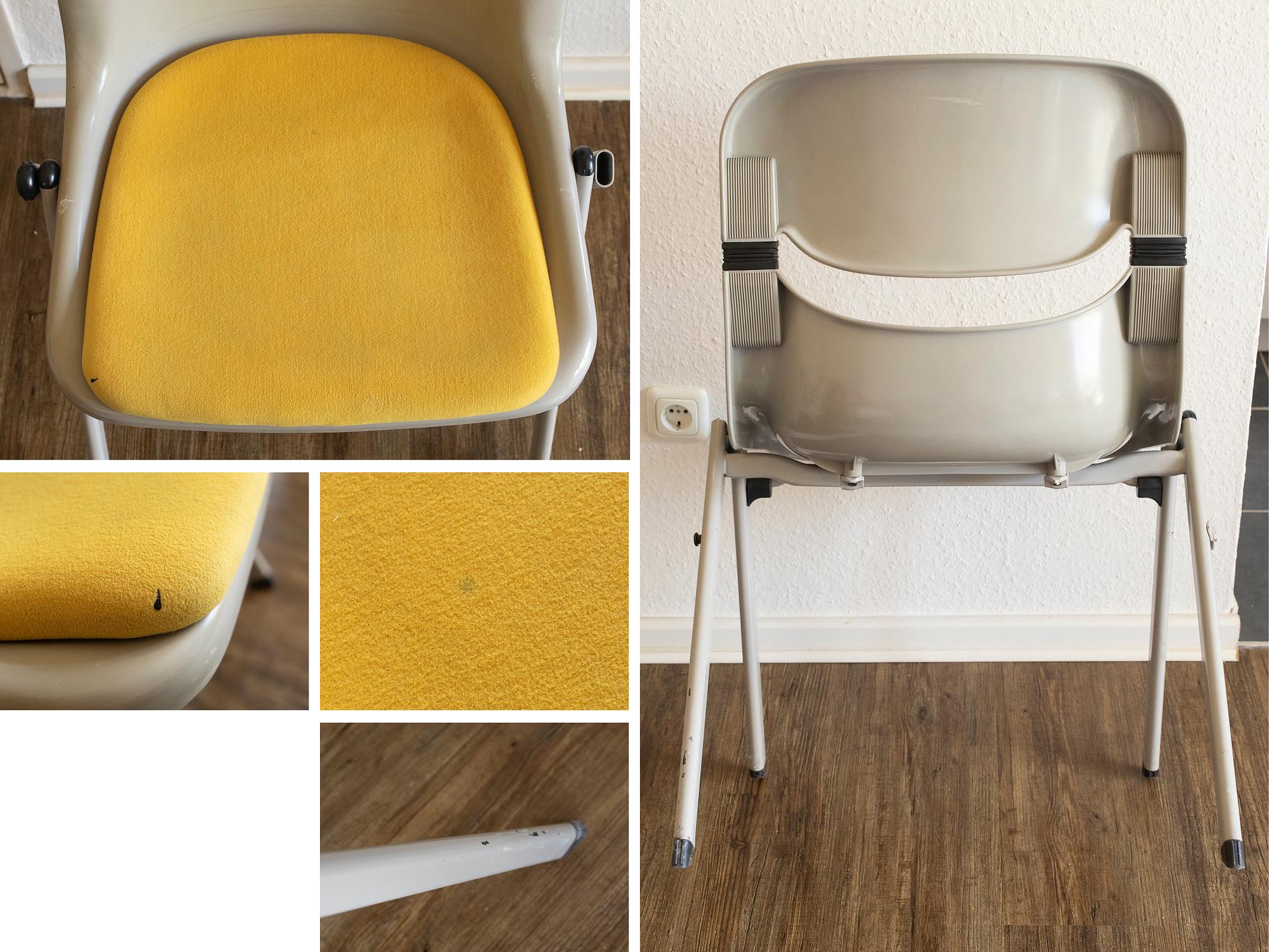 6x Stapelstuhl Stahl Kunststoff 7