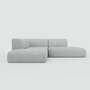 Pyllow Ecksofa Webstoff Sandgrau 1