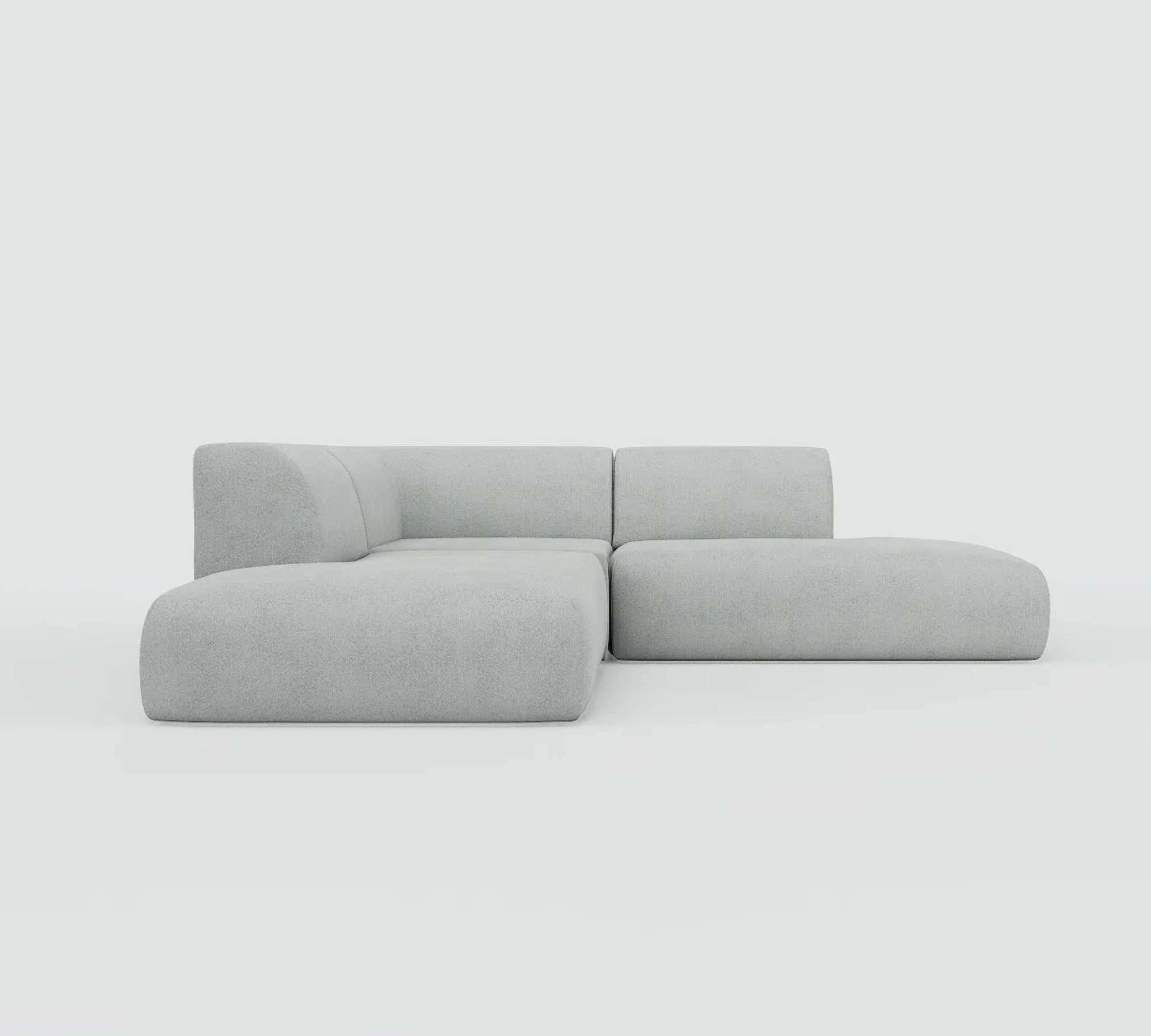 Pyllow Ecksofa Webstoff Sandgrau 1