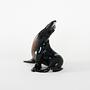 Sealion figure Porcelain Gray 1970s 4