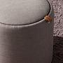 Pouf mit integriertem Stauraum Grau Ø 44cm 5