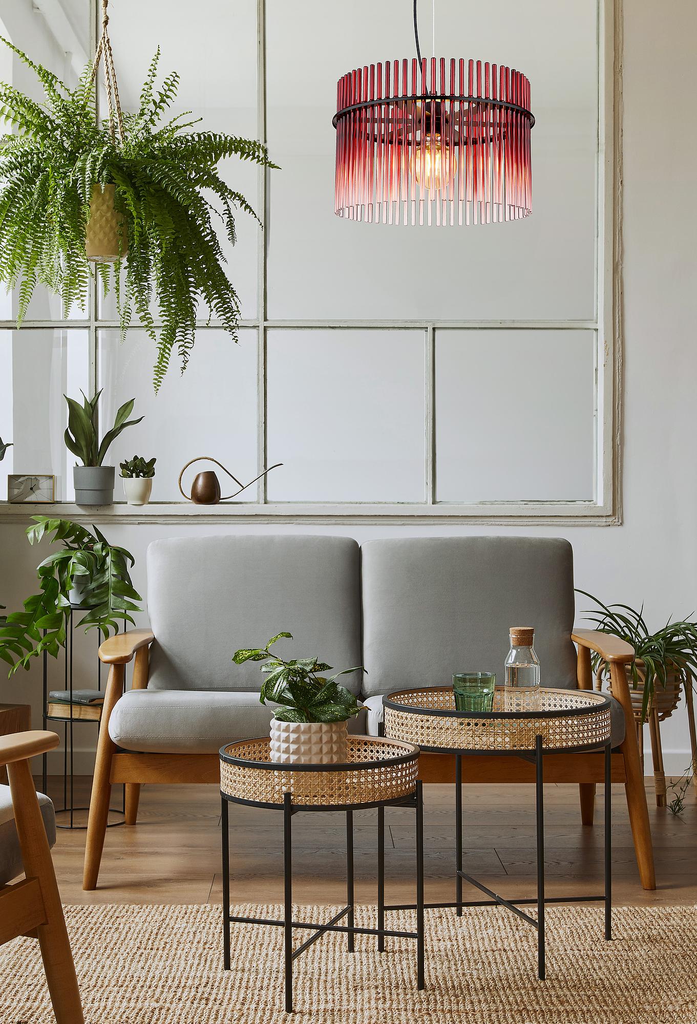 Pendelleuchte Gorley Typ I Farbglas Rot 2