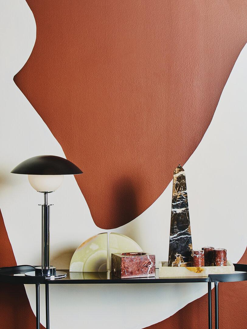 Salmo Quadratische Schale Marmor Rot 8