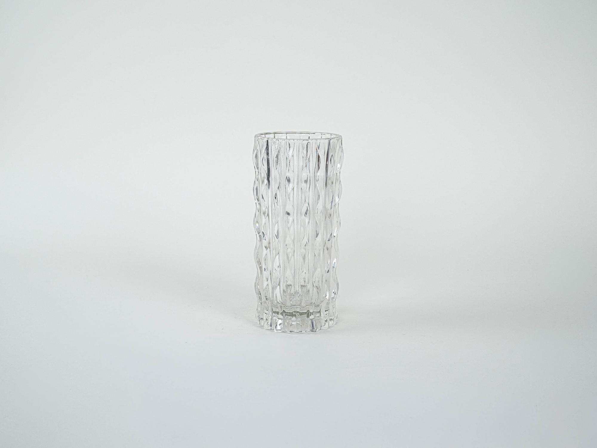 Kristallvase Transparent 1960er Jahre 2