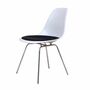 Eames DSX Plastic Side Chair mit Kissen Weiß 1