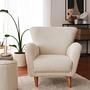 Teddy Armchair Textile White 1