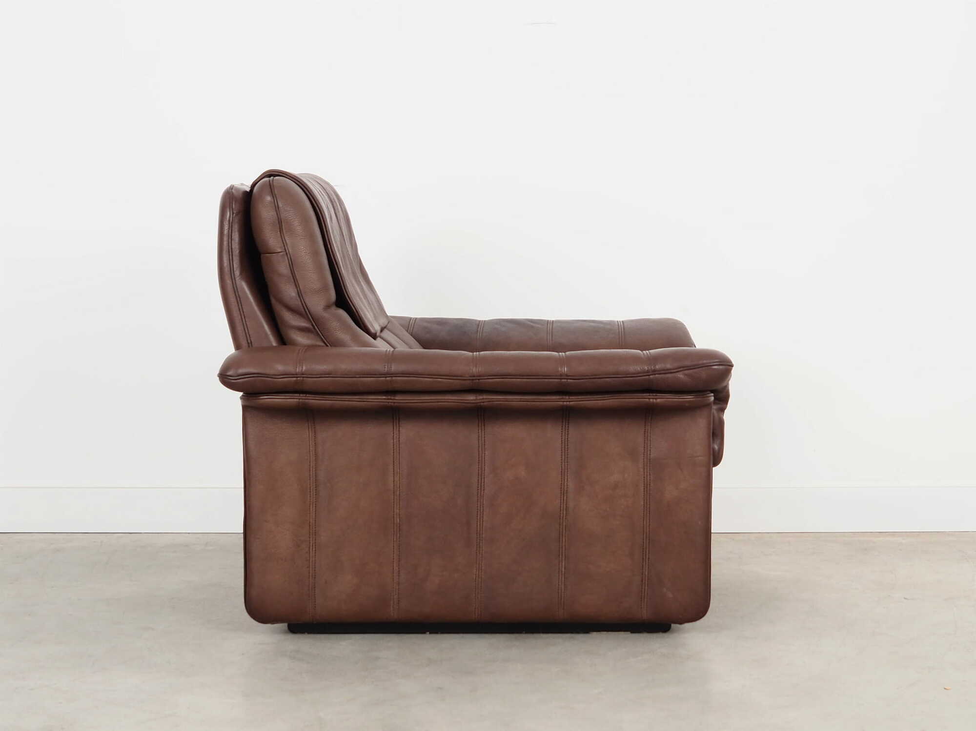 Armchair Leather Brown 1970s 9