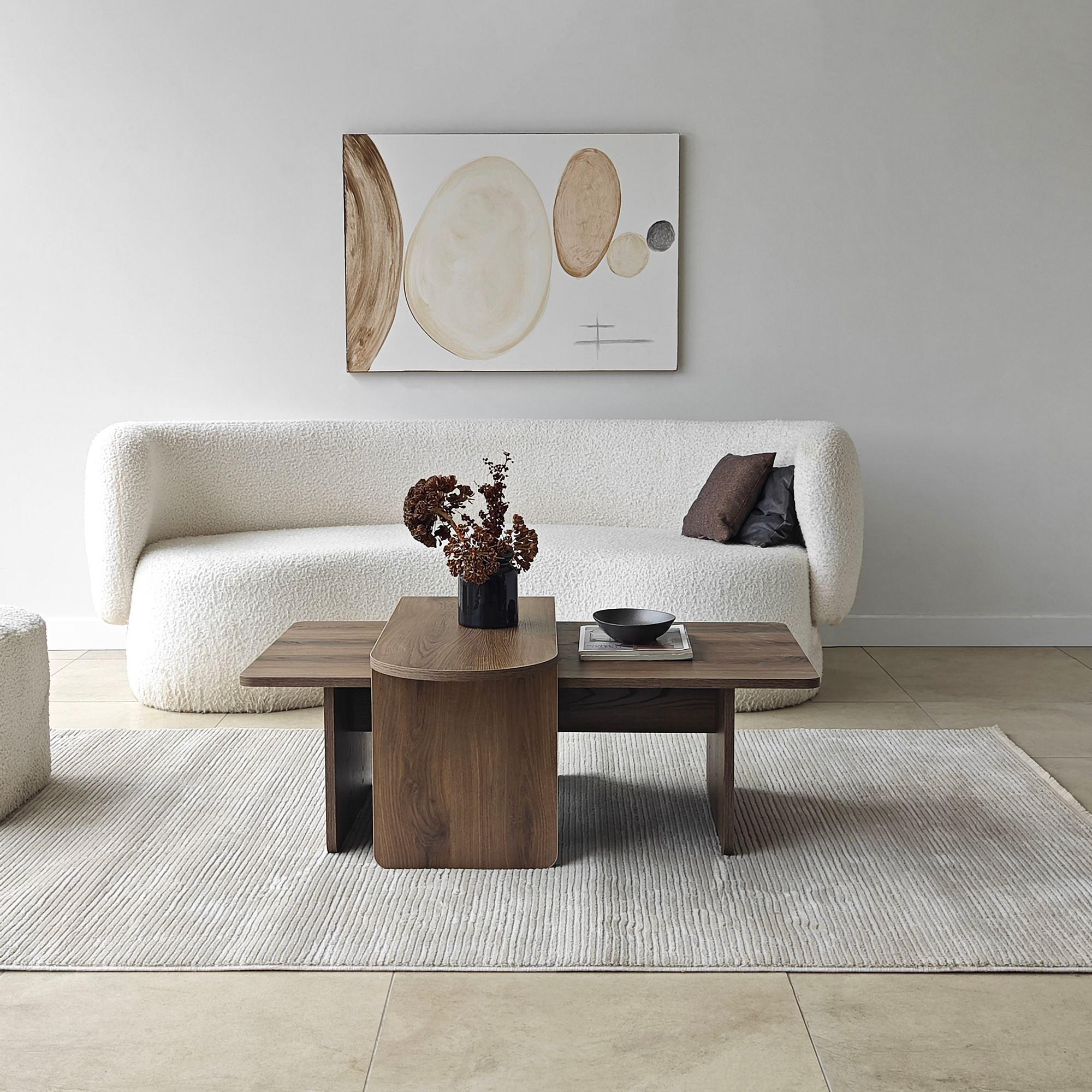 Paris Coffee Table Walnut Look Brown 4