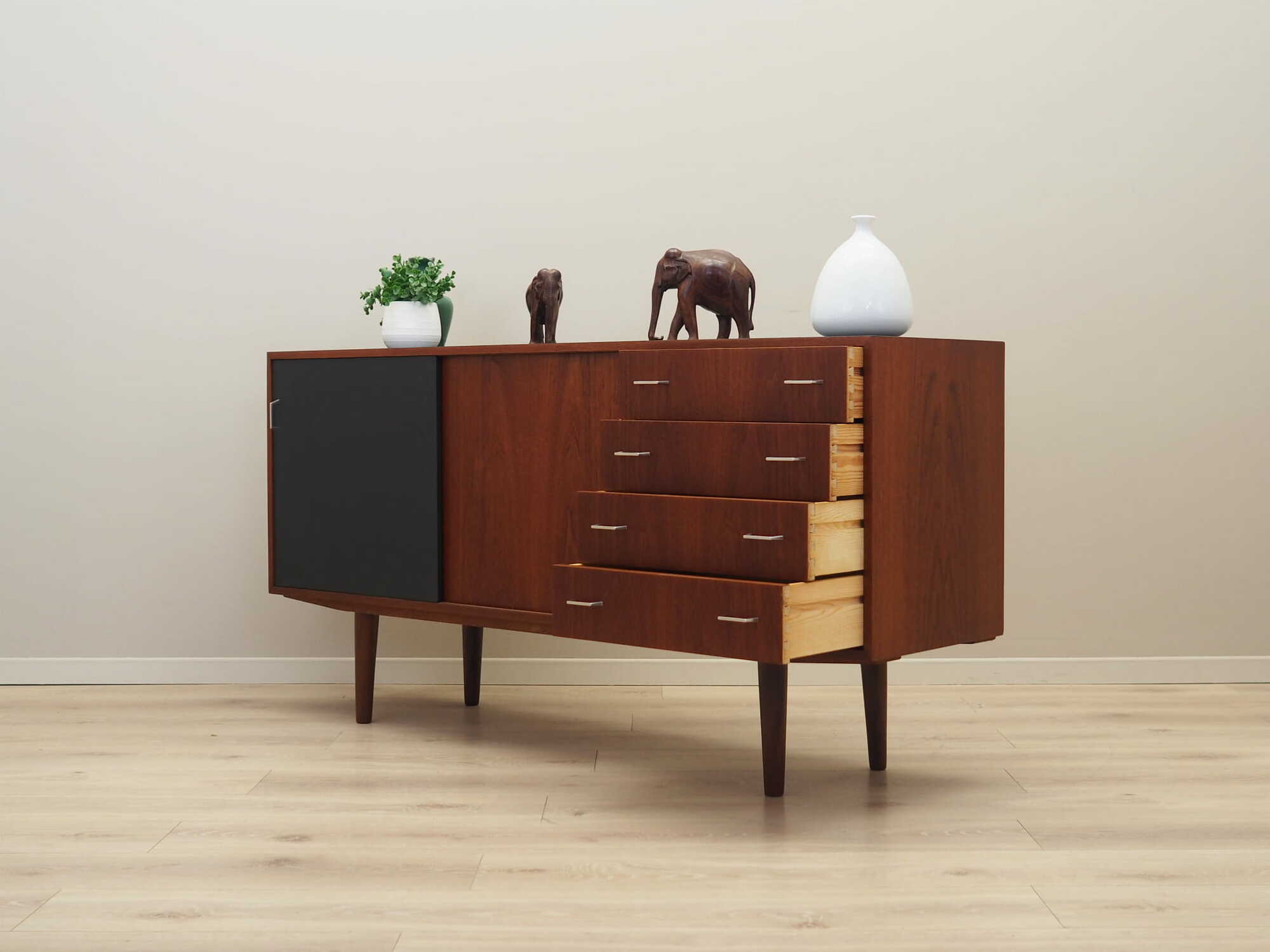 Vintage dresser teak brown 1960s 4