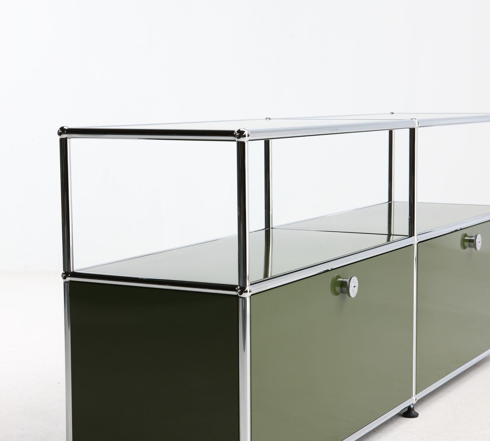 Sideboard 2x1 Mit 2 Klapptüren Olivgrün 5