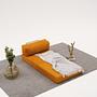 Comfort Schlafsofa 2-Sitzer mit Hocker Orange 6