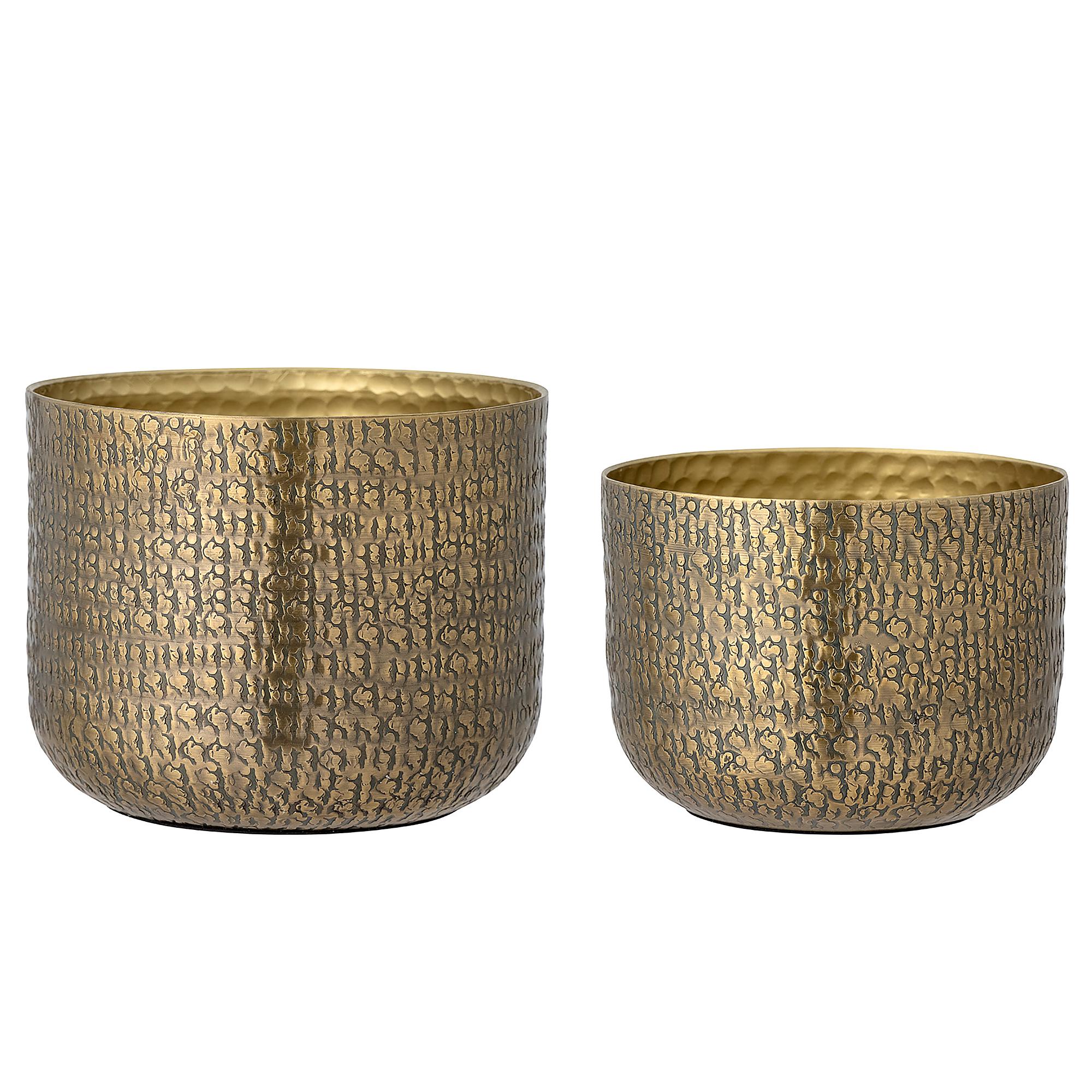 Constance Blumentopf 2-teilig Messing Eisen 1