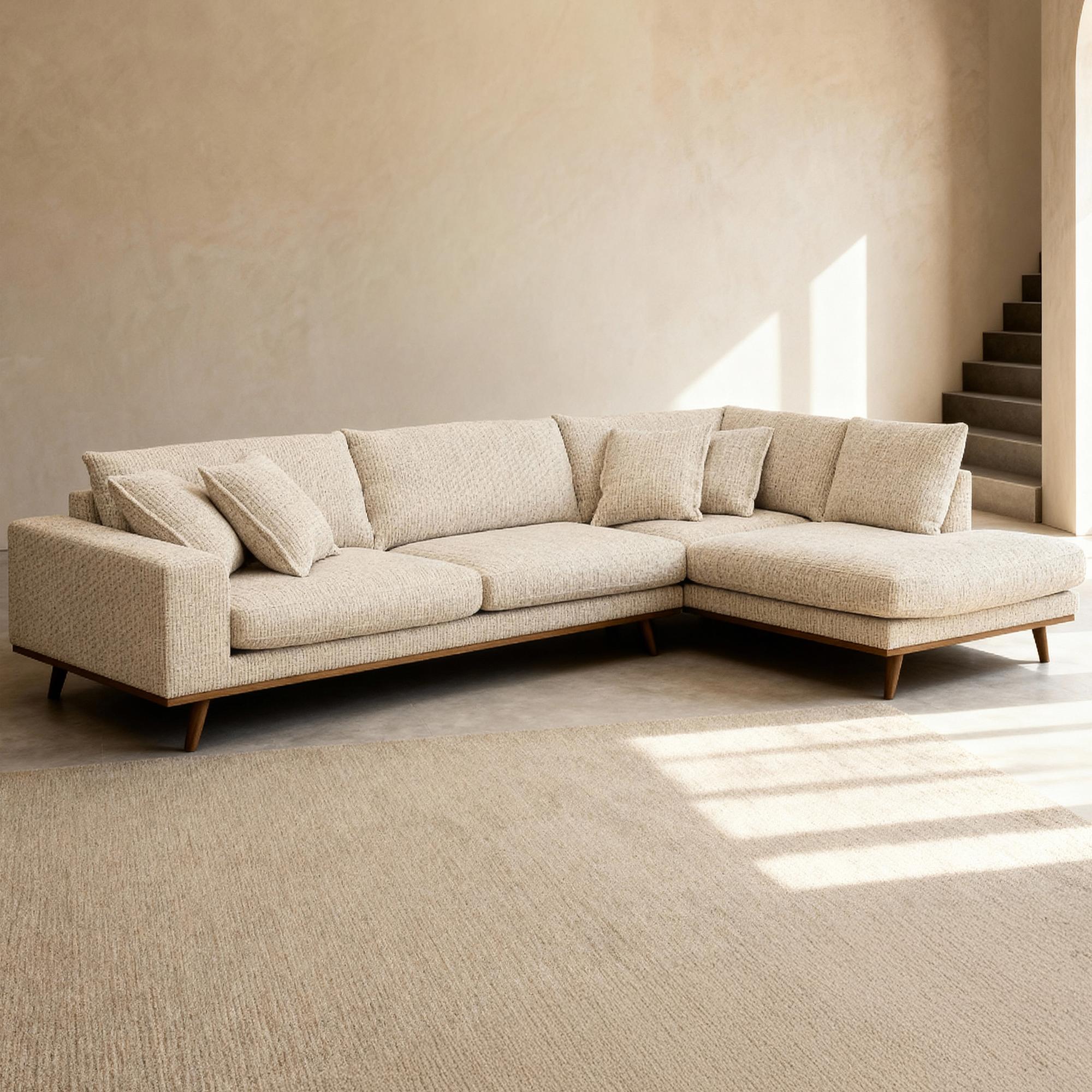  Ecksofa Harper 3-Sitzer Rechts Beige 2