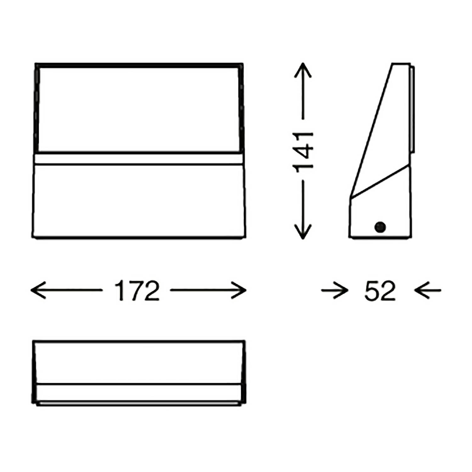 Bergen Wandleuchte Polycarbonat Eisen Schwarz 4
