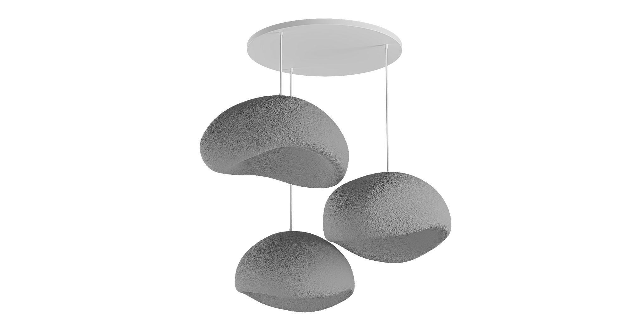 3-Flammig Wabi Sabi Haze & Hues Pendelleuchte Beton Grau 6