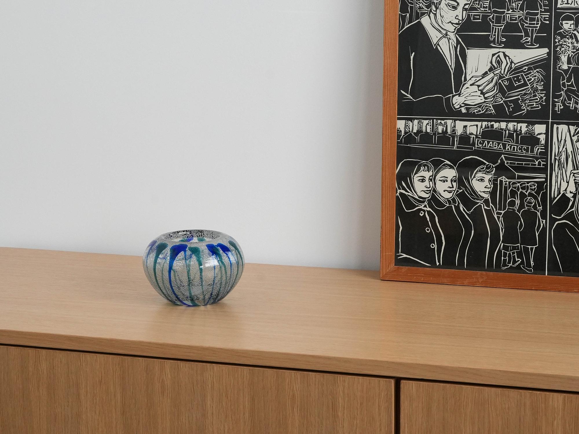 Glass holder Blue 1970s 1