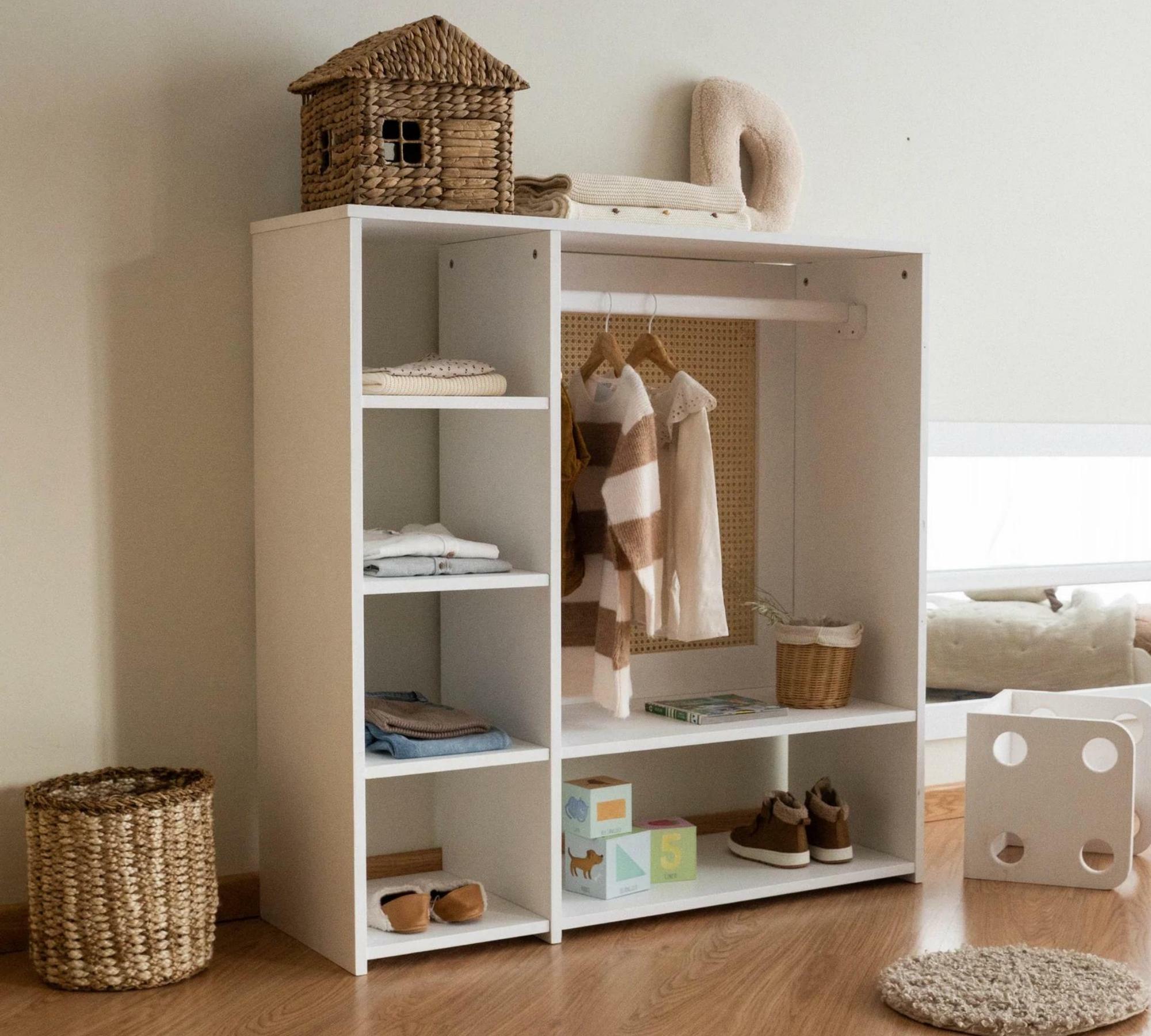 Kinderschrank Montessori Weiß 1
